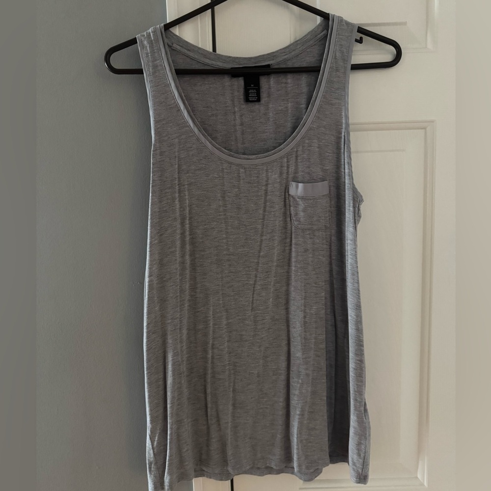 White House Black Market Light Gray Tank Top